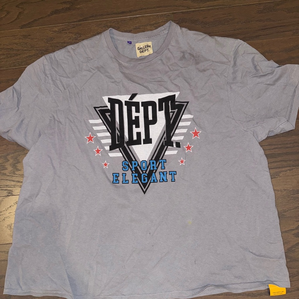Gallery Dept. Gray Graphic T-Shirt with Sport Elegant Design